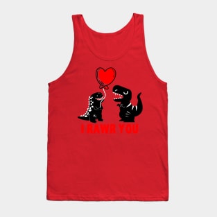 valentines day Dinosaur T Rex Tank Top